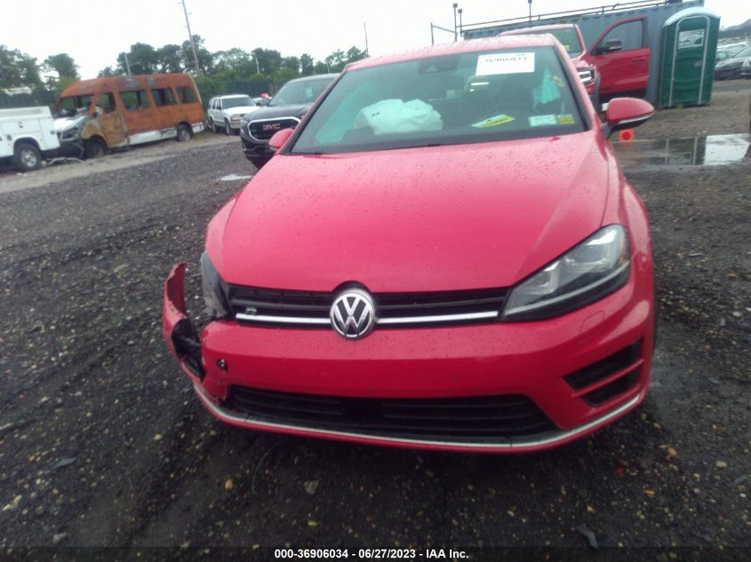 2016 VOLKSWAGEN GOLF R WVWLF7AU0GW143625