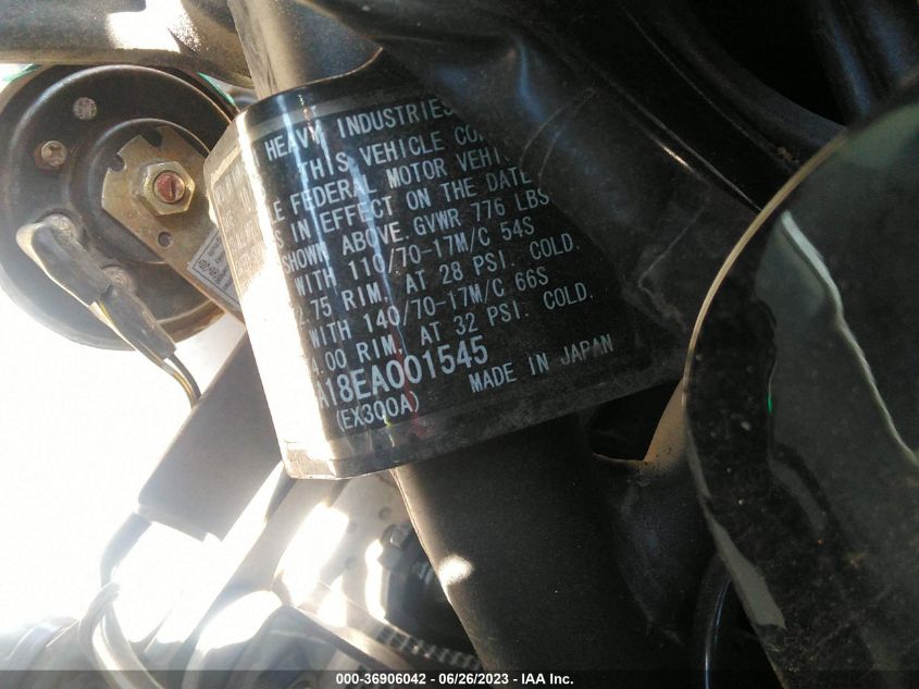 2014 KAWASAKI EX300 A - JKAEX8A18EA001545
