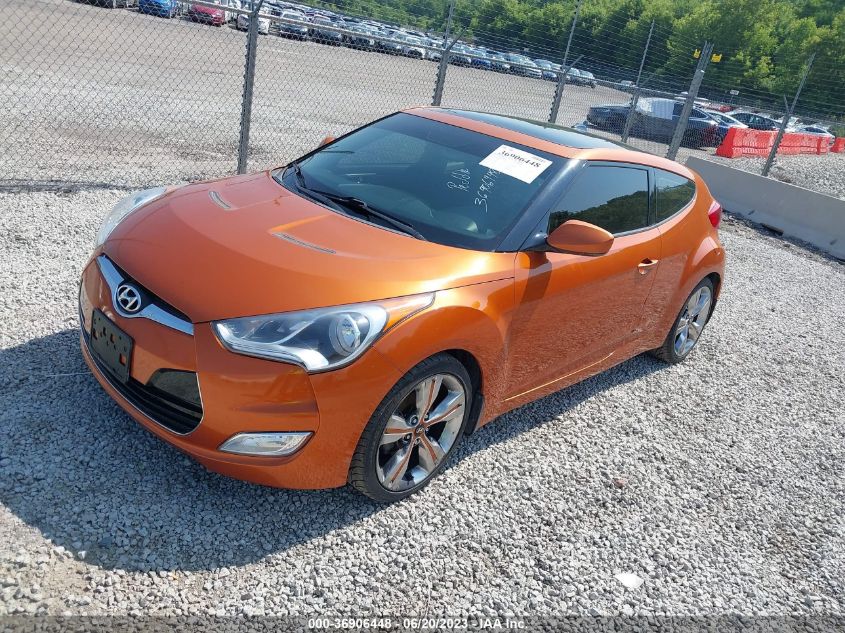 2013 HYUNDAI VELOSTER W/BLACK INT - KMHTC6AD4DU120774
