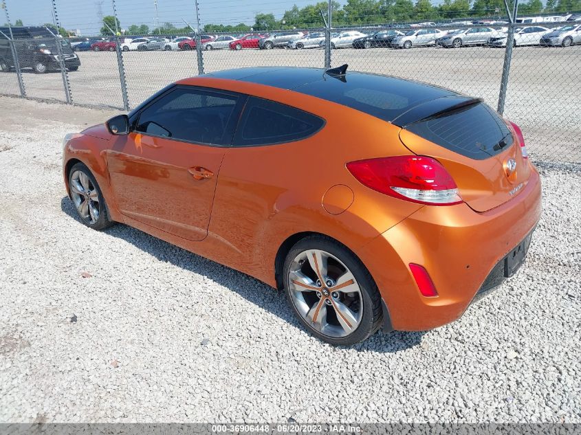 2013 HYUNDAI VELOSTER W/BLACK INT - KMHTC6AD4DU120774