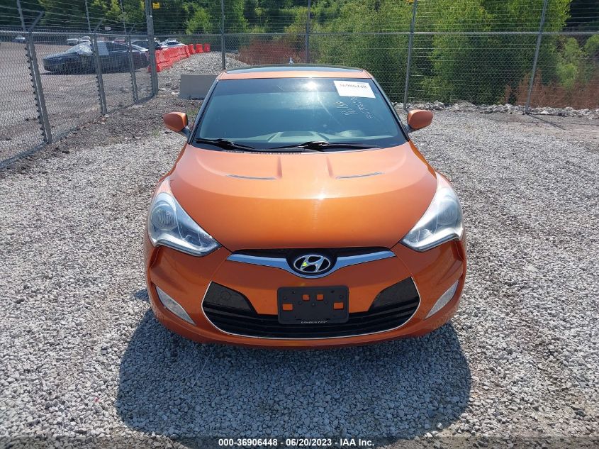 2013 HYUNDAI VELOSTER W/BLACK INT - KMHTC6AD4DU120774