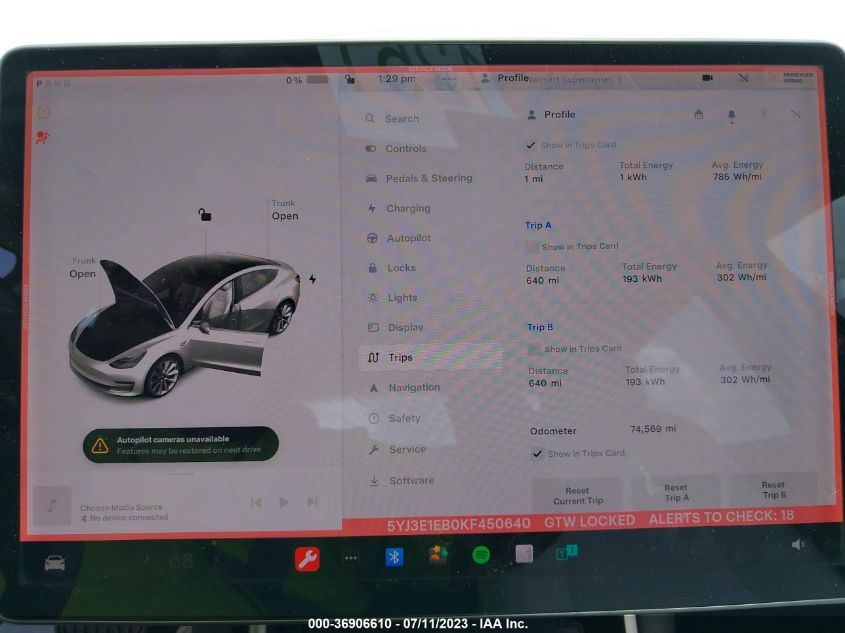 2019 TESLA MODEL 3 - 5YJ3E1EB0KF450640