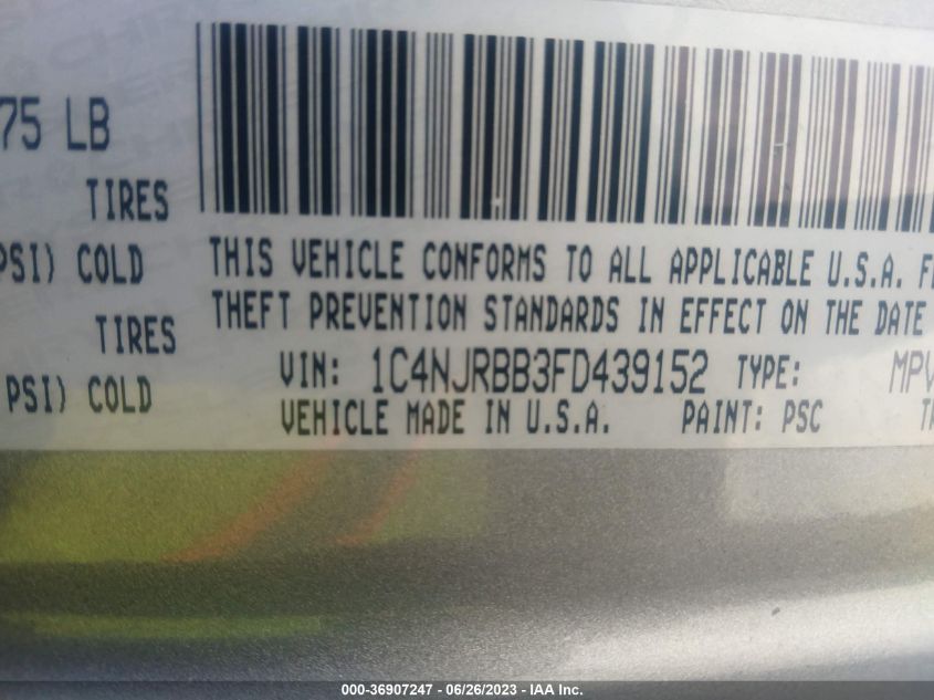 2015 JEEP PATRIOT ALTITUDE EDITION - 1C4NJRBB3FD439152