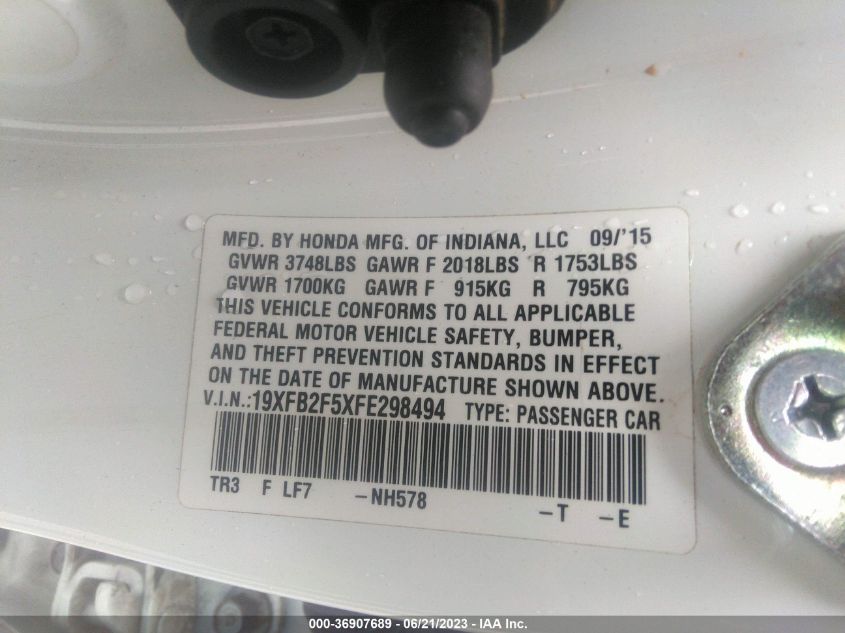 2015 HONDA CIVIC SEDAN LX - 19XFB2F5XFE298494