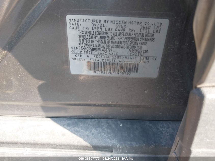 2021 NISSAN KICKS S - 3N1CP5BV0ML498727