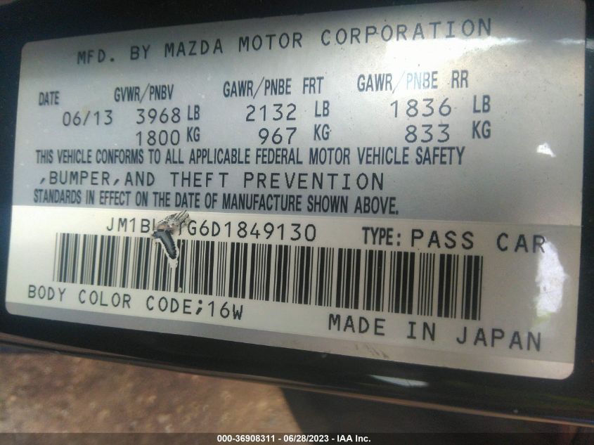 2013 MAZDA MAZDA3 I SV - JM1BL1TG6D1849130