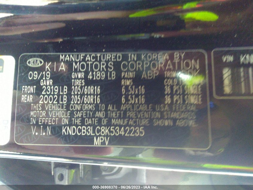 2019 KIA NIRO LX - KNDCB3LC8K5342235
