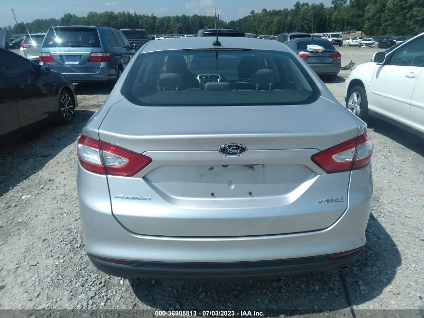 2016 FORD FUSION S HYBRID - 3FA6P0UU9GR349810