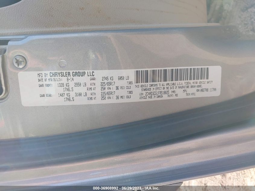 2015 DODGE GRAND CARAVAN SXT - 2C4RDGCG1FR518825