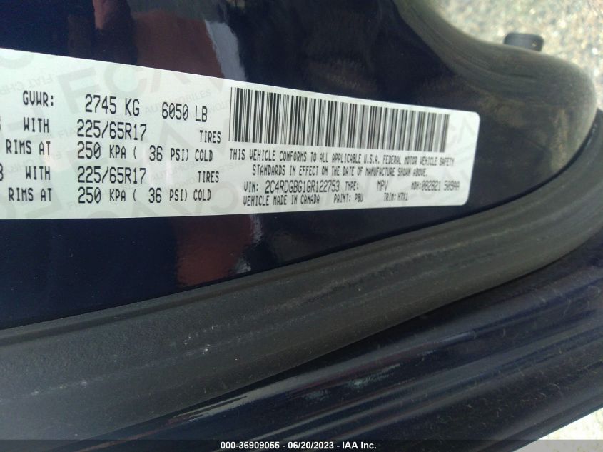 2016 DODGE GRAND CARAVAN SE - 2C4RDGBG1GR122753