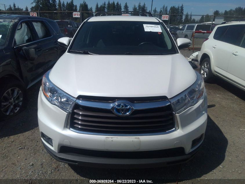 2015 TOYOTA HIGHLANDER HYBRID LE 5TDBCRFH4FS009081