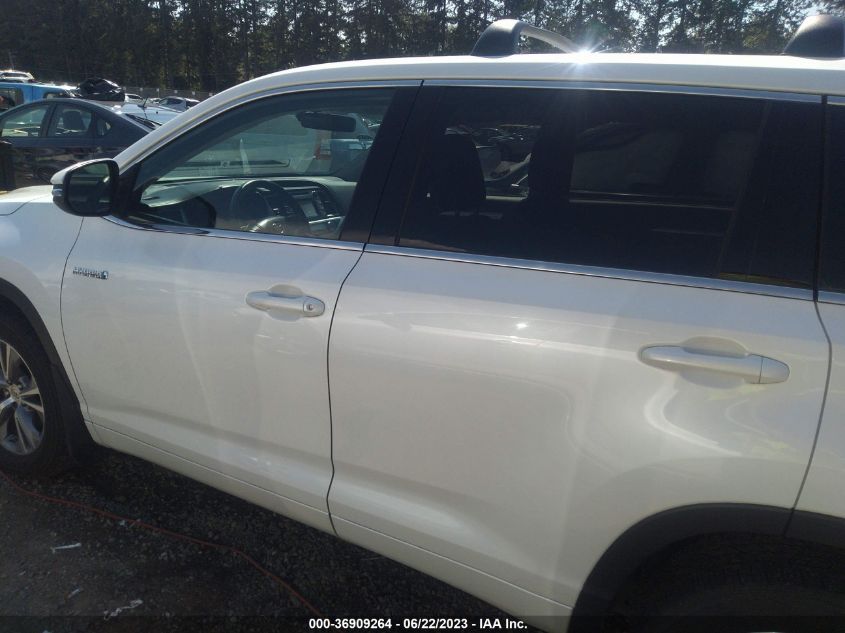 2015 TOYOTA HIGHLANDER HYBRID LE 5TDBCRFH4FS009081