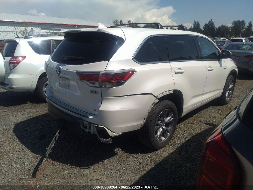 2015 TOYOTA HIGHLANDER HYBRID LE 5TDBCRFH4FS009081