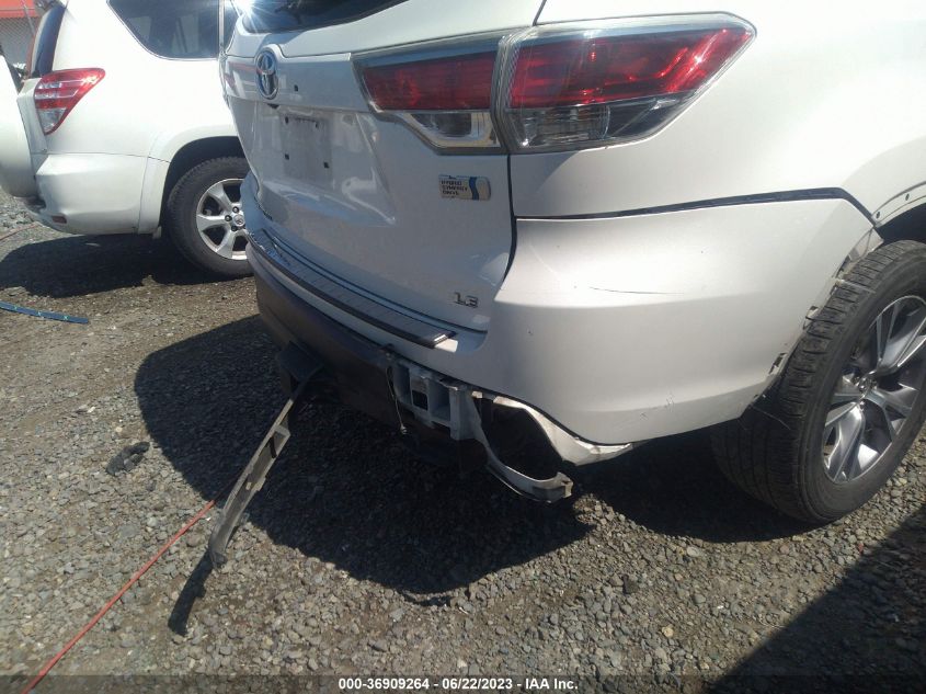 2015 TOYOTA HIGHLANDER HYBRID LE 5TDBCRFH4FS009081