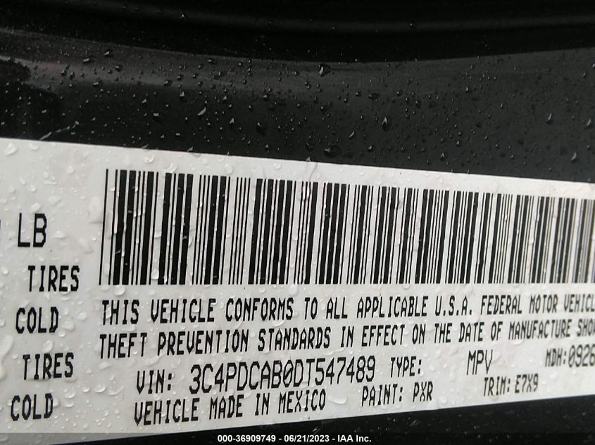 2013 DODGE JOURNEY SE - 3C4PDCAB0DT547489