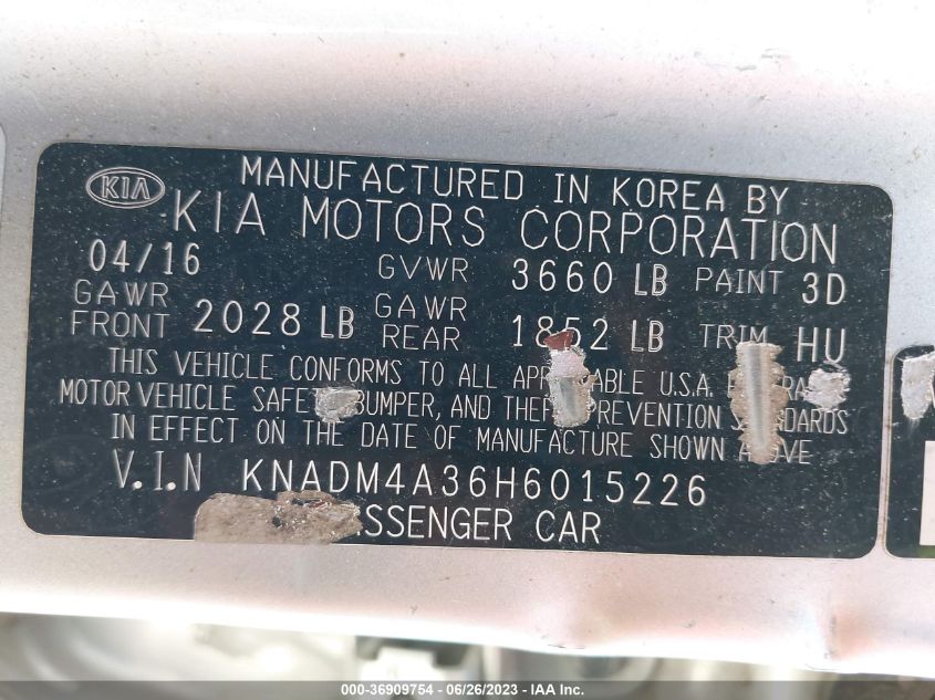 2017 KIA RIO LX - KNADM4A36H6015226