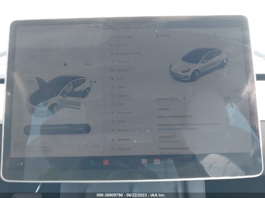 2023 TESLA MODEL 3 - 5YJ3E1EA4PF552179