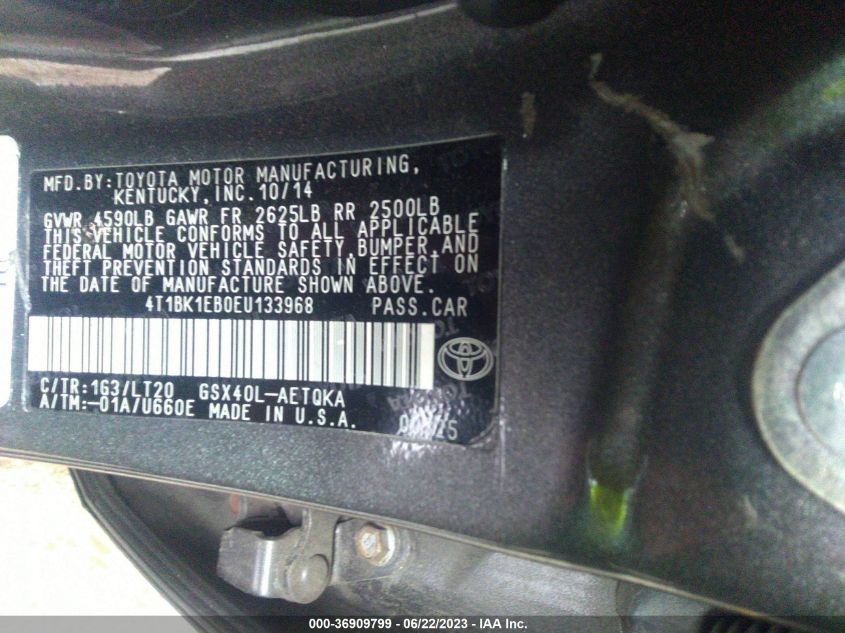 2014 TOYOTA AVALON LIMITED - 4T1BK1EB0EU133968