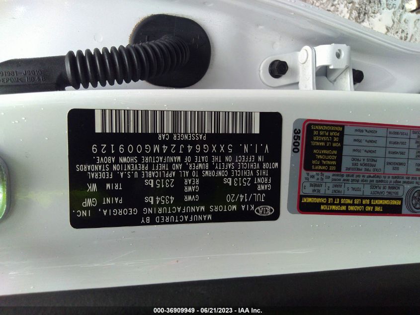2021 KIA K5 GT-LINE 5XXG64J24MG009129