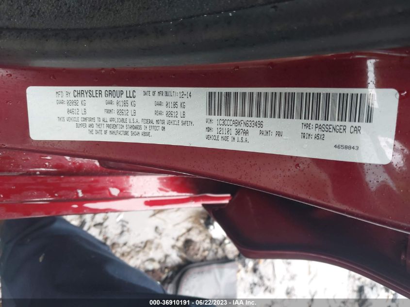 2015 CHRYSLER 200 LIMITED - 1C3CCCABXFN633496