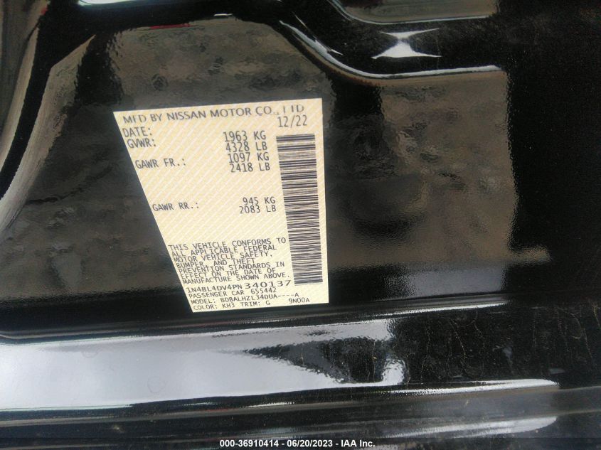 2023 NISSAN ALTIMA 2.5 SV - 1N4BL4DV4PN340137