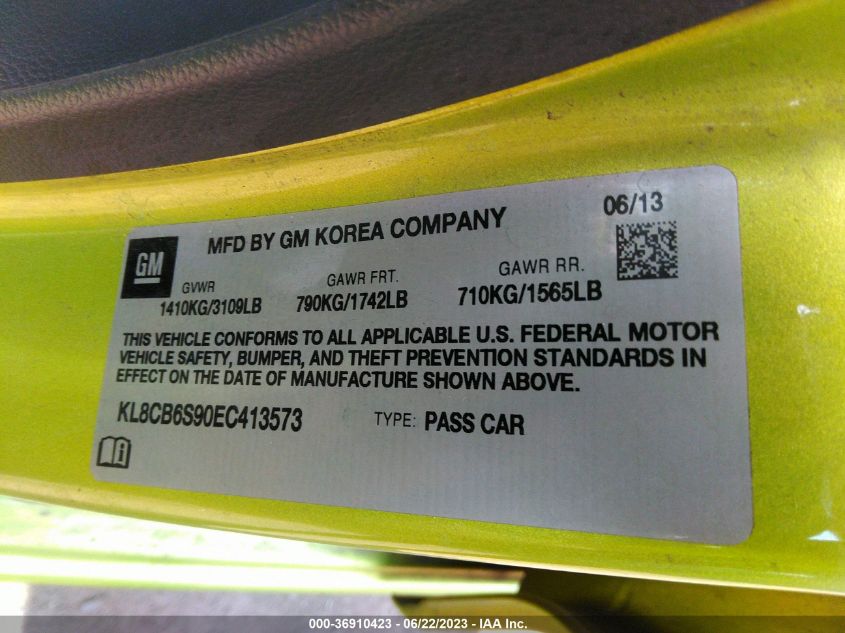 2014 CHEVROLET SPARK LS - KL8CB6S90EC413573
