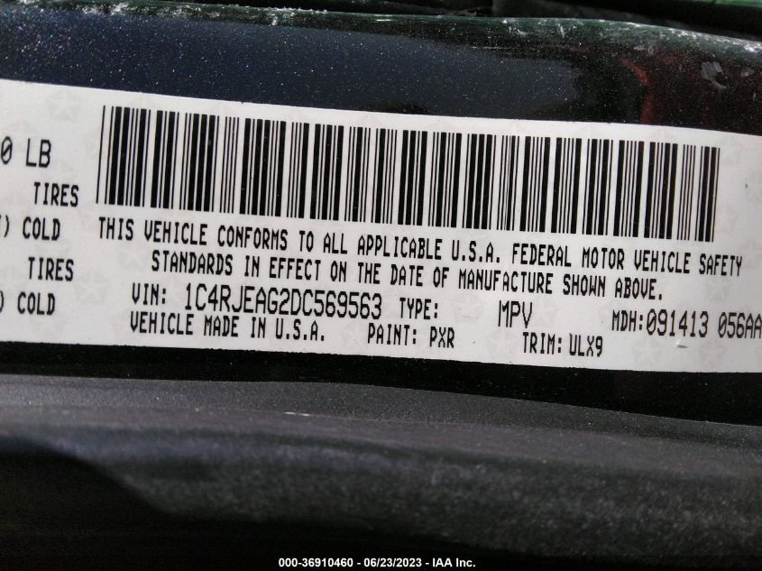 2013 JEEP GRAND CHEROKEE LAREDO - 1C4RJEAG2DC569563
