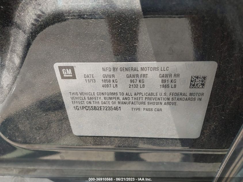 2014 CHEVROLET CRUZE 1LT - 1G1PC5SB2E7235461