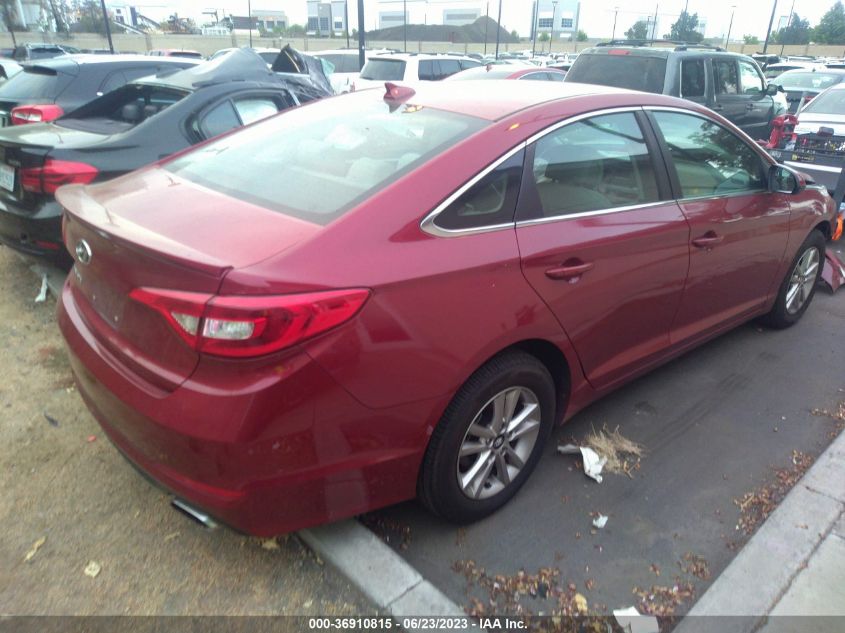 2015 HYUNDAI SONATA 2.4L SE - 5NPE24AFXFH062799