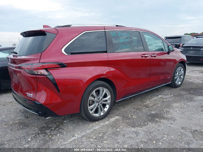 2021 TOYOTA SIENNA LIMITED/PLATINUM - 5TDERKEC9MS018431