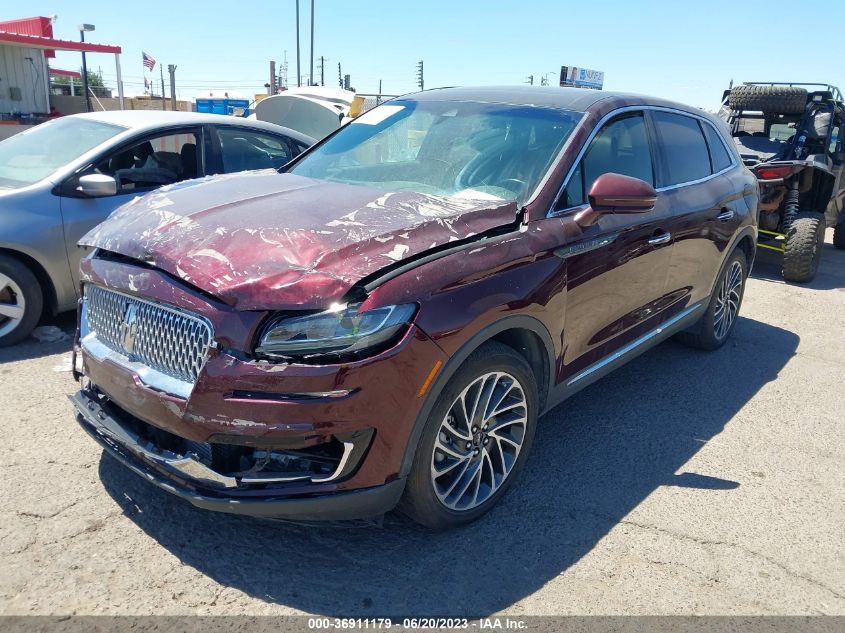 2019 LINCOLN NAUTILUS RESERVE 2LMPJ6L91KBL12452