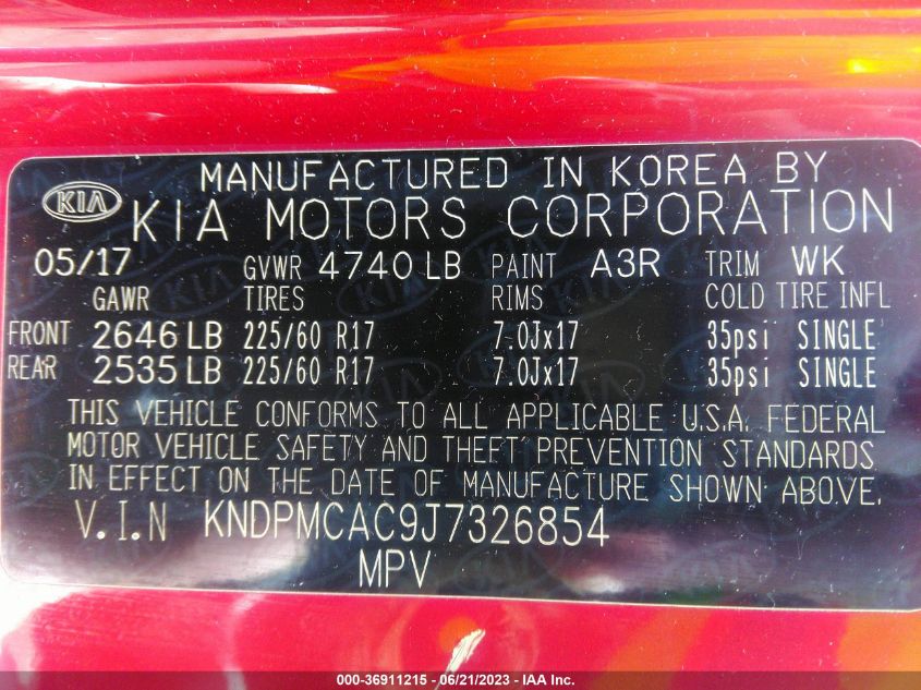 2018 KIA SPORTAGE LX - KNDPMCAC9J7326854