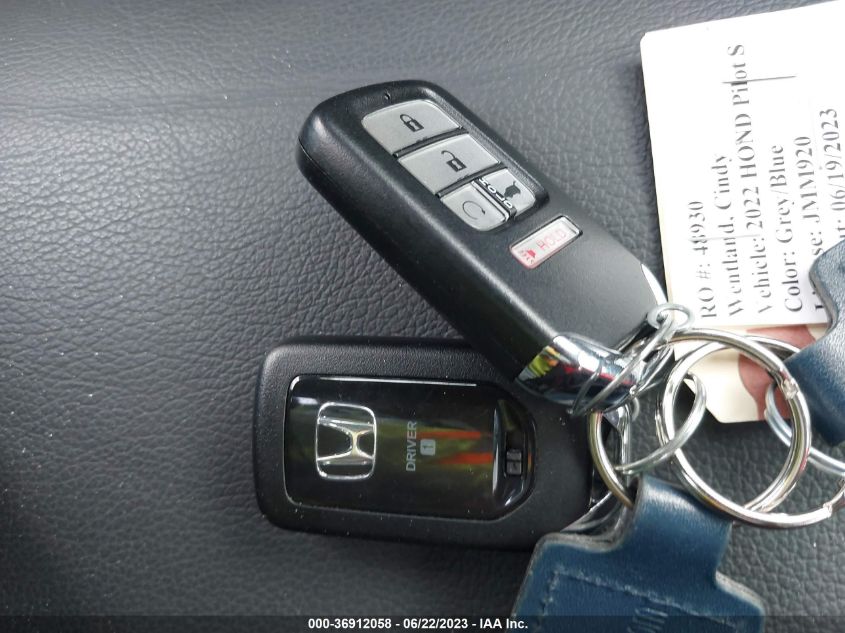 2022 HONDA PILOT SE - 5FNYF6H25NB079510