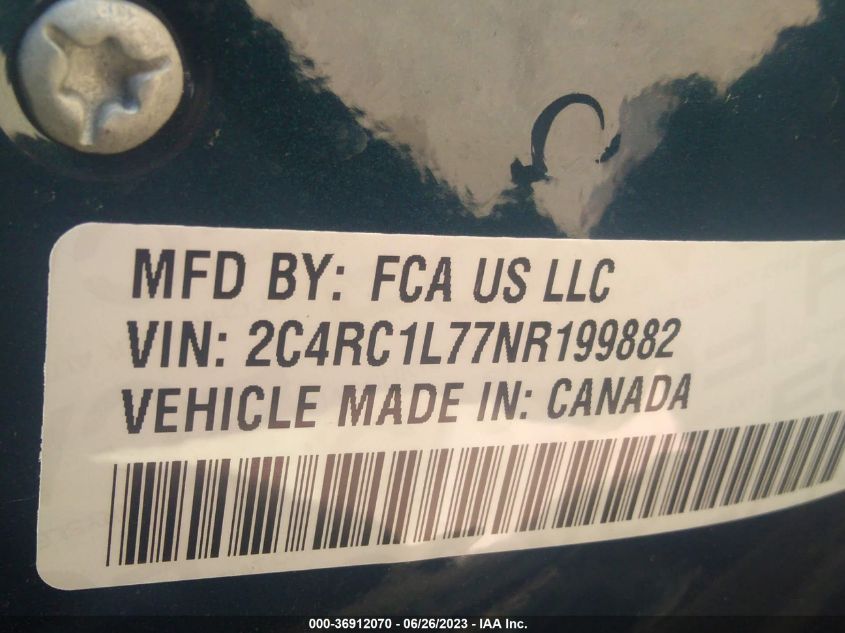 2022 CHRYSLER PACIFICA - 2C4RC1L77NR199882