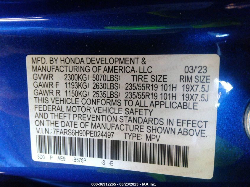 2023 HONDA CR-V HYBRID SPORT TOURING - 7FARS6H90PE024497