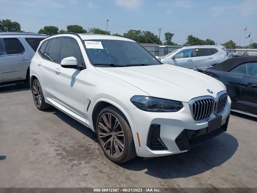 2022 BMW X3 SDRIVE30I - 5UX43DP00N9M15181