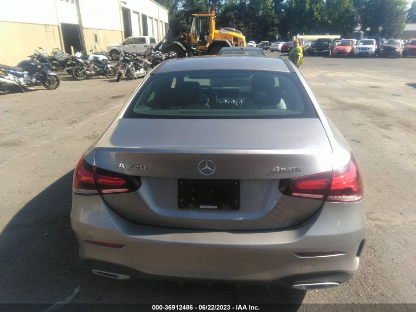 2019 MERCEDES-BENZ A 220 4MATIC WDD3G4FBXKW014521