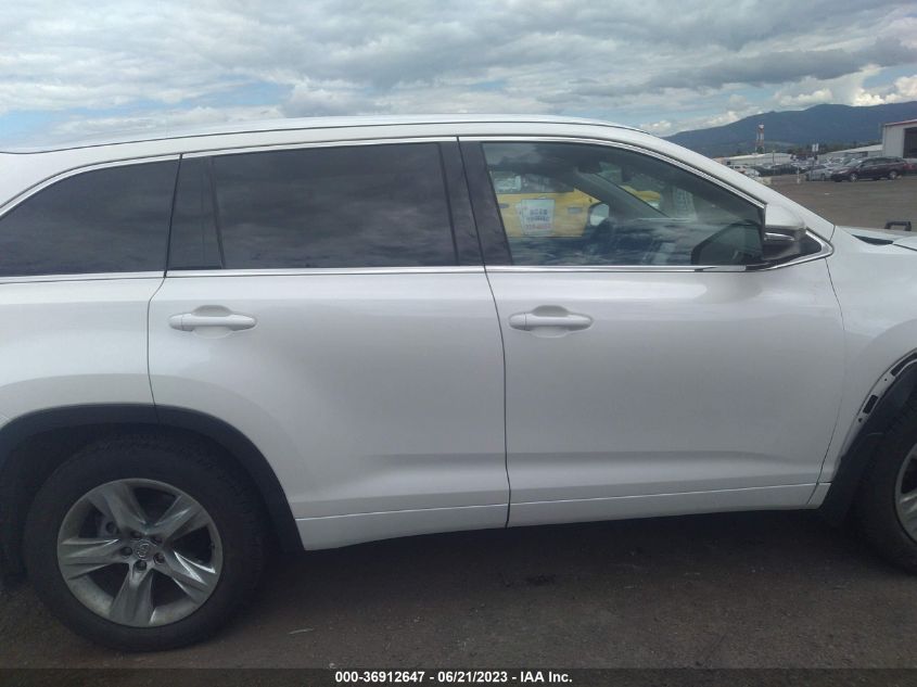 2014 TOYOTA HIGHLANDER LIMITED - 5TDDKRFH5ES043508