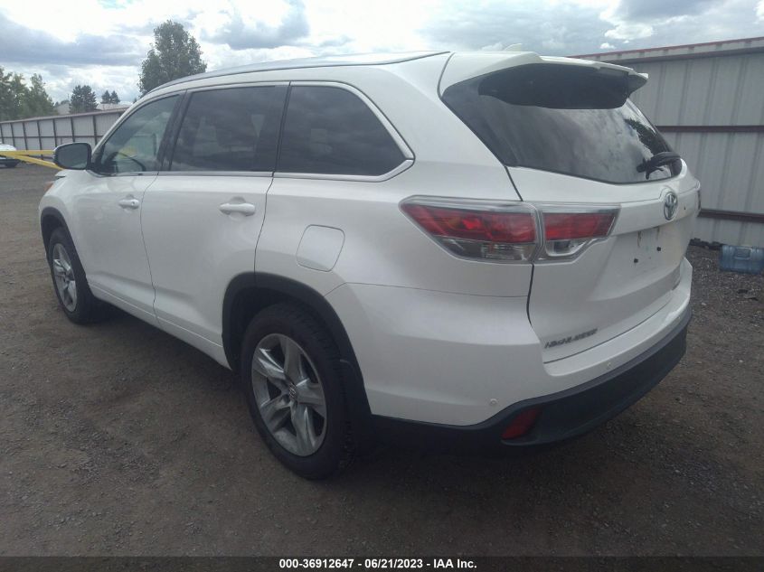 2014 TOYOTA HIGHLANDER LIMITED - 5TDDKRFH5ES043508