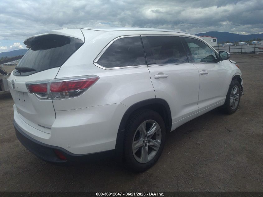 2014 TOYOTA HIGHLANDER LIMITED - 5TDDKRFH5ES043508