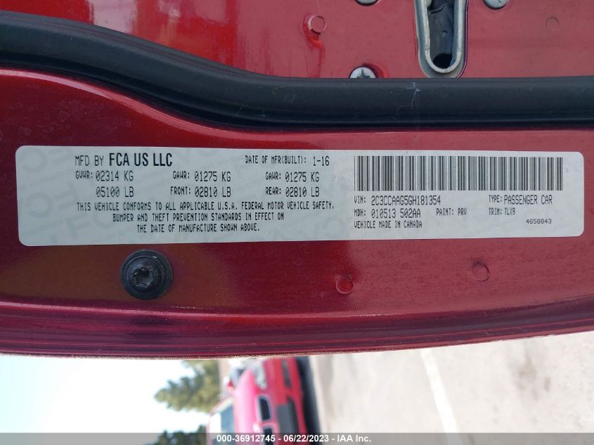 2016 CHRYSLER 300 LIMITED - 2C3CCAAG5GH181354