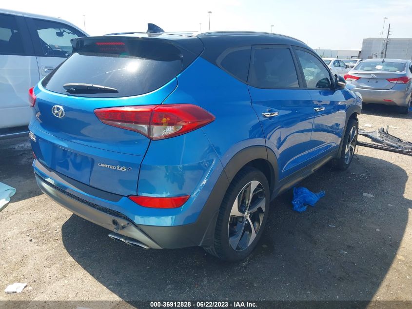 2016 HYUNDAI TUCSON LIMITED - KM8J33A24GU138376