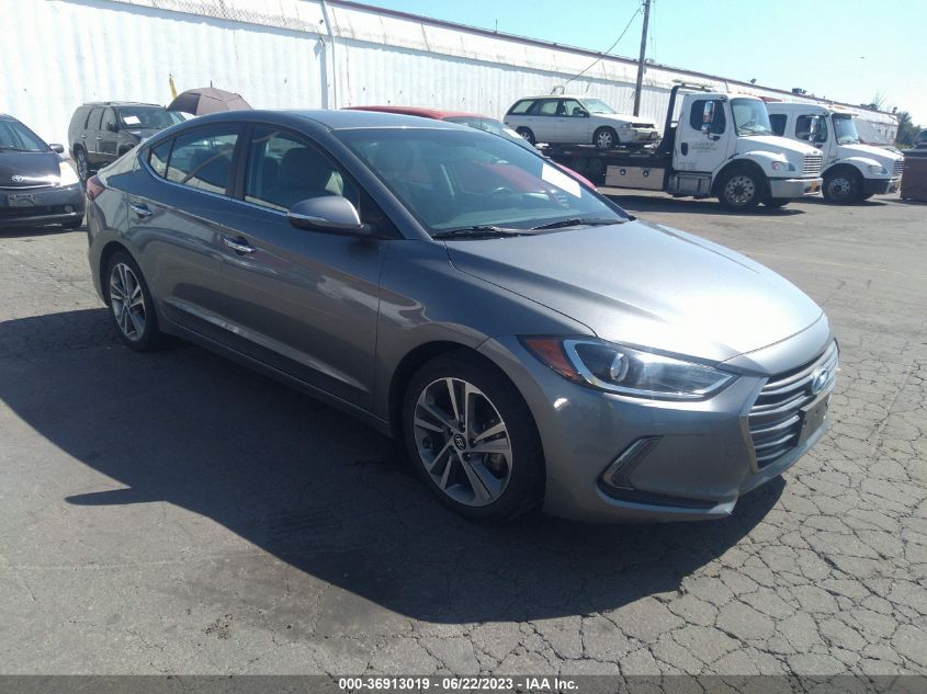 2017 HYUNDAI ELANTRA LIMITED - KMHD84LF6HU104509