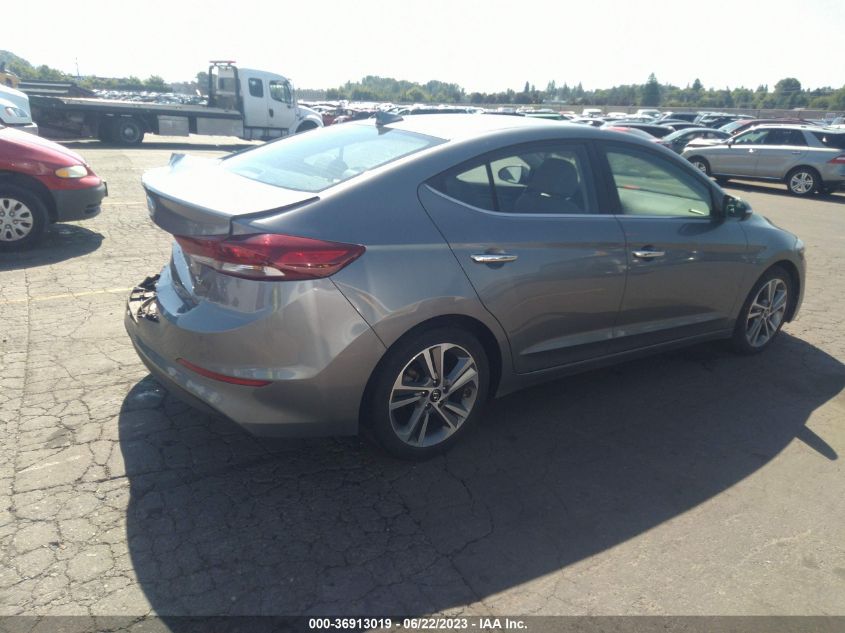 2017 HYUNDAI ELANTRA LIMITED - KMHD84LF6HU104509