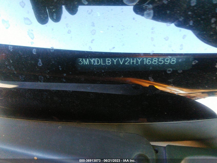 VIN 3MYDLBYV2HY168598 2017 TOYOTA YARIS IA