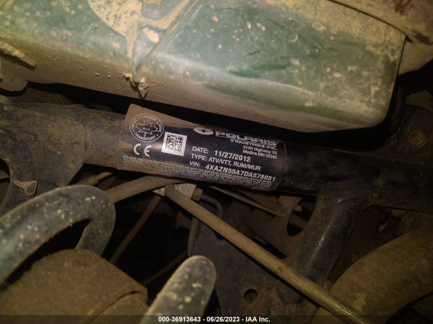 2013 POLARIS SPORTSMAN 550 - 4XAZN55A7DA578031