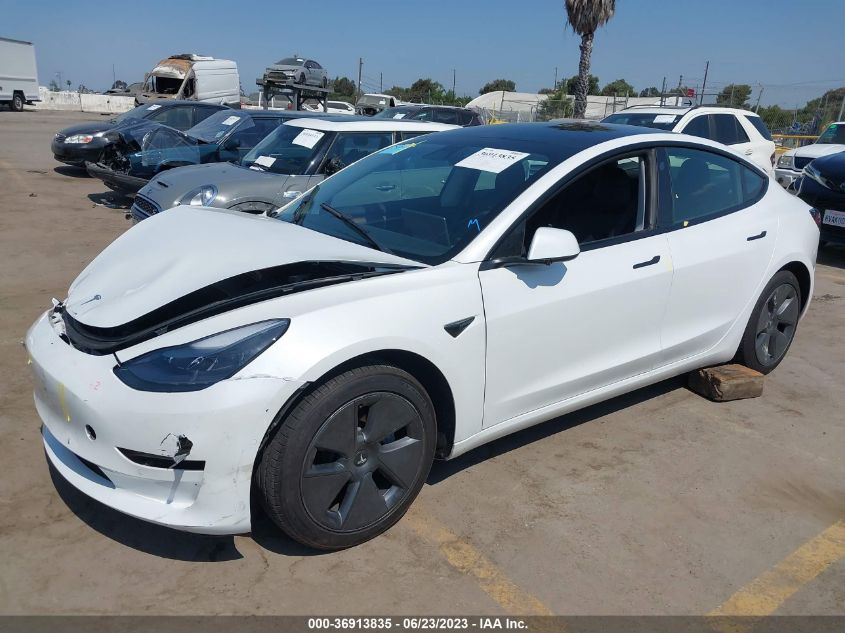 2022 TESLA MODEL 3 - 5YJ3E1EA2NF101913