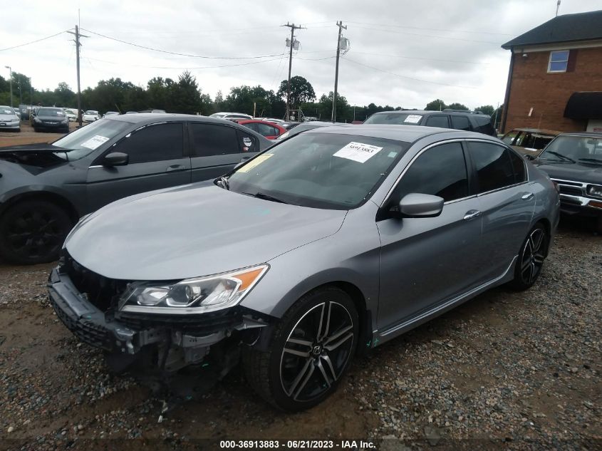 2016 HONDA ACCORD SEDAN SPORT - 1HGCR2F52GA087276