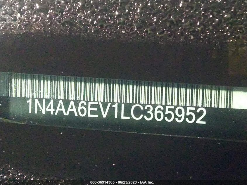 2020 NISSAN MAXIMA SR - 1N4AA6EV1LC365952