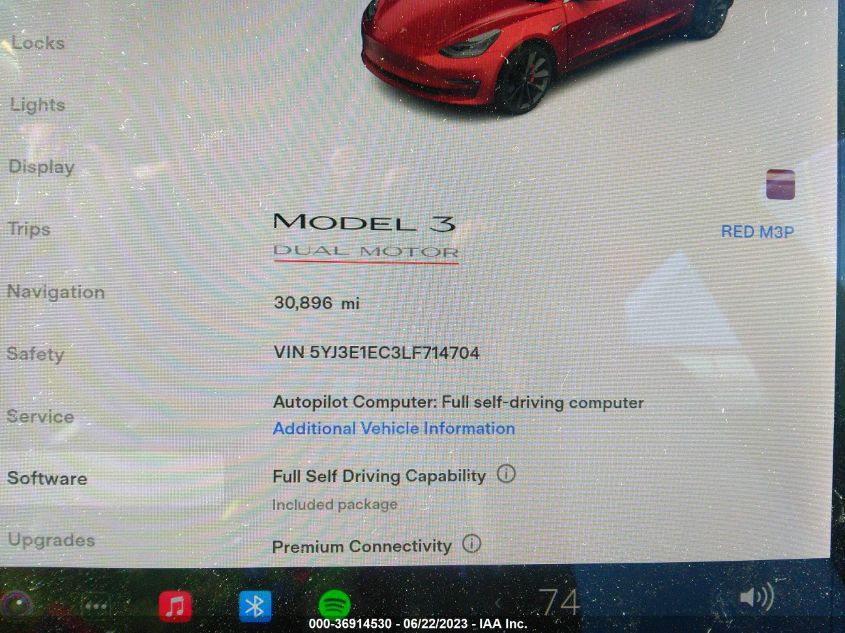 2020 TESLA MODEL 3 - 5YJ3E1EC3LF714704